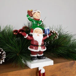 Northlight 8.75" Santa And Elf Christmas Stocking Holder 10 Northlight 8.75" Santa And Elf Christmas Stocking Holder -Christmas Decor Sale northlight dw94235 styled 2 74841.1691247510