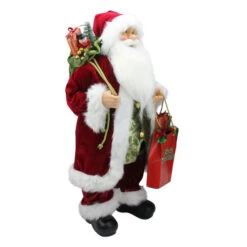 Northlight 24" Red And White Santa Claus With Gift Bags And Green Vest Christmas Figure -Christmas Decor Sale northlight e76405 1 85194.1665610438