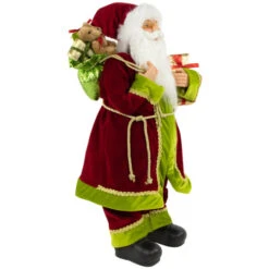 Northlight 24" Red And Bright Green Standing Santa With Presents Christmas Figure -Christmas Decor Sale northlight e76438 2 63870.1671008553