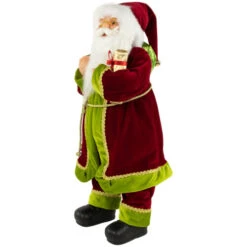 Northlight 24" Red And Bright Green Standing Santa With Presents Christmas Figure -Christmas Decor Sale northlight e76438 3 24130.1671008553