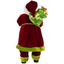 Northlight 24" Red And Bright Green Standing Santa With Presents Christmas Figure -Christmas Decor Sale northlight e76438 4 02329.1671008553
