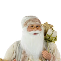 Northlight Winter Santa Claus With Gift Bag Christmas Figure - 36" - White And Cream -Christmas Decor Sale northlight e76466 5new 09027.1665611942