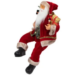 Northlight 24" Sitting Santa Claus With Gift Bag And Presents Christmas Figure -Christmas Decor Sale northlight e76517 3new 65043.1679418491