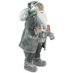 Northlight 24" Gray And White Santa Claus With Lantern Christmas Figure -Christmas Decor Sale northlight e85385 2 68831.1664466982