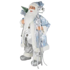 Northlight 24" Blue And Silver Ice Palace Santa Claus With Staff And Bag Christmas Figure 10 Northlight 24" Blue And Silver Ice Palace Santa Claus With Staff And Bag Christmas Figure -Christmas Decor Sale northlight e86136 2new 52295.1671008226