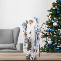 Northlight 24" Blue And Silver Ice Palace Santa Claus With Staff And Bag Christmas Figure 8 Northlight 24" Blue And Silver Ice Palace Santa Claus With Staff And Bag Christmas Figure -Christmas Decor Sale northlight e86136 styled 18126.1671008226