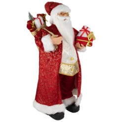 Northlight 32" Red And Gold Santa Claus With Gifts Christmas Figure -Christmas Decor Sale northlight e88520 3new 51213.1671008213