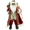 Northlight 24" African American Santa Claus With Gift Bag Christmas Figure