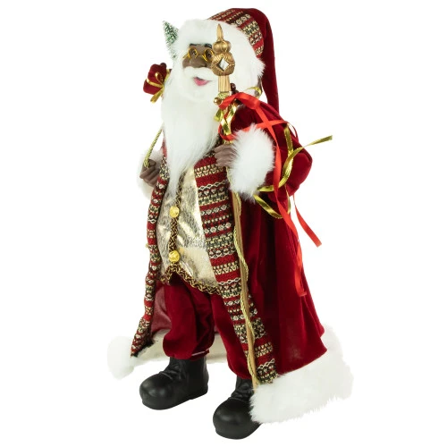 Northlight 24" African American Santa Claus With Gift Bag Christmas Figure 6 Northlight 24" African American Santa Claus With Gift Bag Christmas Figure - Image 4