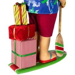 Northlight Santa On A Paddle Board Christmas Figure - 18" -Christmas Decor Sale northlight e95941 05 79316.1720742956