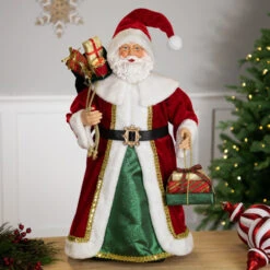 Northlight Nordic Style Santa Claus With Gifts Christmas Figure - 24"