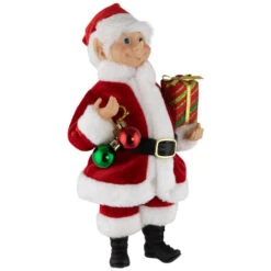 Northlight Santa Elf With Gift Christmas Figure - 14" 9 Northlight Santa Elf With Gift Christmas Figure - 14" -Christmas Decor Sale northlight e95945 02 62385.1720742953