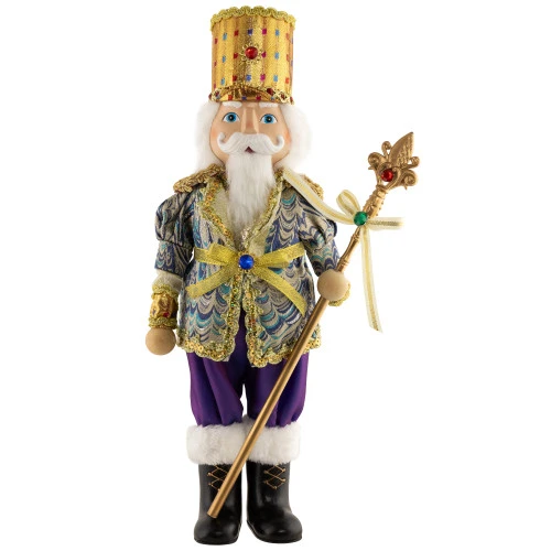 Northlight Nutcracker With Jeweled Scepter Christmas Figure - 16" 4 Northlight Nutcracker With Jeweled Scepter Christmas Figure - 16" - Image 2