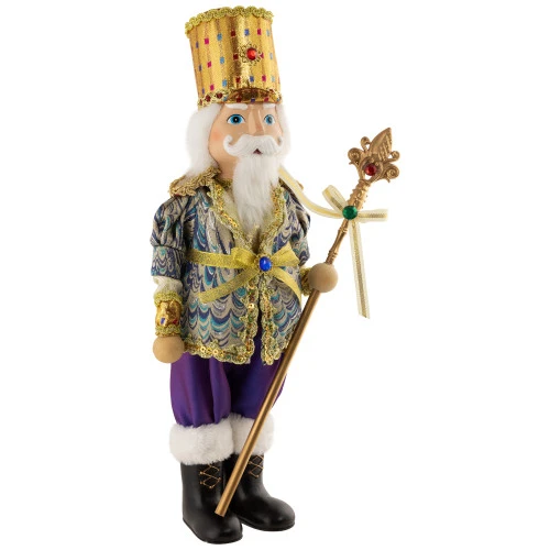 Northlight Nutcracker With Jeweled Scepter Christmas Figure - 16" 5 Northlight Nutcracker With Jeweled Scepter Christmas Figure - 16" - Image 3