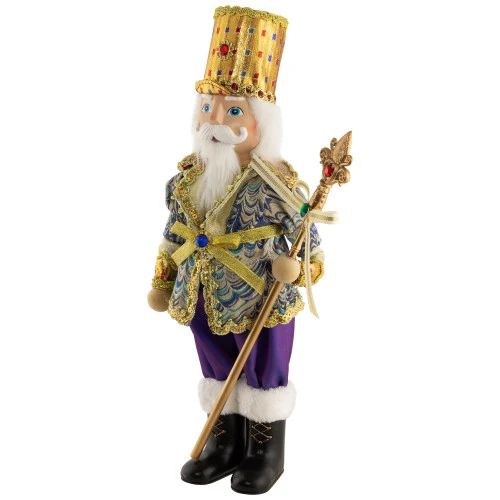 Northlight Nutcracker With Jeweled Scepter Christmas Figure - 16" 6 Northlight Nutcracker With Jeweled Scepter Christmas Figure - 16" - Image 4