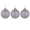 Northlight 3ct Purple Glass Ball Christmas Ornaments With Snowflakes 3" (80mm) -Christmas Decor Sale northlight eb94512 set3 48305.1671181276