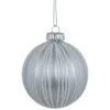 Northlight 4ct Silver And White Glitter Striped Glass Ball Christmas Ornaments 3" 1 Northlight 4ct Silver And White Glitter Striped Glass Ball Christmas Ornaments 3" -Christmas Decor Sale northlight eb94961 01 61054.1695744009