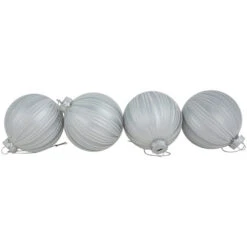 Northlight 4ct Silver And White Glitter Striped Glass Ball Christmas Ornaments 3" 9 Northlight 4ct Silver And White Glitter Striped Glass Ball Christmas Ornaments 3" -Christmas Decor Sale northlight eb94961 02 43886.1695744010