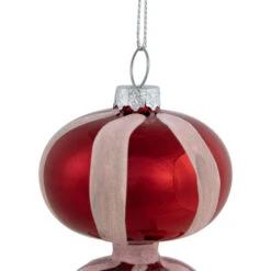 Northlight Shiny Red And Frosted Striped Candy Cane Finial Glass Christmas Ornament - 5.5" -Christmas Decor Sale northlight eb94970 03 59759.1695744012