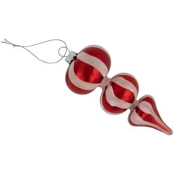 Northlight Shiny Red And Frosted Striped Candy Cane Finial Glass Christmas Ornament - 5.5" -Christmas Decor Sale northlight eb94970 04 82337.1695744010