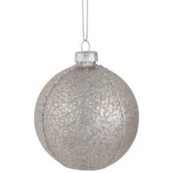 Northlight Glittered And Matte Finish Christmas Glass Ball Ornaments - 3" (80mm) - Silver - 9ct -Christmas Decor Sale northlight eb94973 03 61554.1695657495
