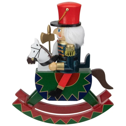 Northlight 11.5 Red And Blue Christmas Nutcracker Soldier On Rocking Horse 6 Northlight 11.5 Red And Blue Christmas Nutcracker Soldier On Rocking Horse - Image 4