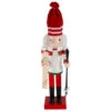 Northlight 14" Red And White Wooden Skiing Christmas Nutcracker