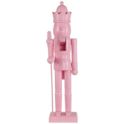 Northlight Nutcracker King With Scepter And Crown Standing Christmas Figure - 15" - Pink -Christmas Decor Sale northlight f96456 01 44054.1726712136