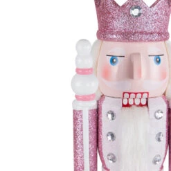 Northlight Jeweled And Glittered Nutcracker King Christmas Figure - 15" - Pink And White -Christmas Decor Sale northlight f96463 03 58801.1726712132