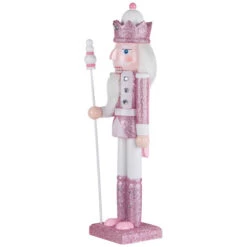 Northlight Jeweled And Glittered Nutcracker King Christmas Figure - 15" - Pink And White -Christmas Decor Sale northlight f96463 07 50183.1726712132