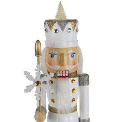 Northlight Glittered Nutcracker With Snowflake Scepter Christmas Figure - 15" - White 15 Northlight Glittered Nutcracker With Snowflake Scepter Christmas Figure - 15" - White -Christmas Decor Sale northlight f96464 04 08371.1726712132