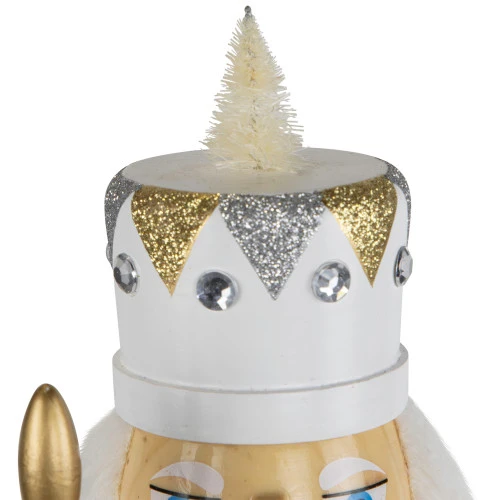 Northlight Glittered Nutcracker With Snowflake Scepter Christmas Figure - 15" - White 9 Northlight Glittered Nutcracker With Snowflake Scepter Christmas Figure - 15" - White - Image 7