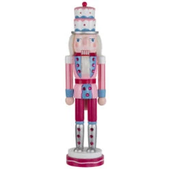 Northlight Cake King Nutcracker Christmas Figure - 15" - Pink And Blue -Christmas Decor Sale northlight f96465 01 03901.1726712134