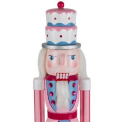 Northlight Cake King Nutcracker Christmas Figure - 15" - Pink And Blue -Christmas Decor Sale northlight f96465 03 70187.1726712133