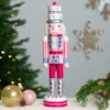 Northlight Cake King Nutcracker Christmas Figure - 15" - Pink And Blue