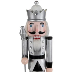 Northlight Jeweled Christmas Nutcracker Figure - 14" - Silver And Black -Christmas Decor Sale northlight f96467 03 35257.1726712132