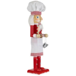 Northlight Baker With Rolling Pin Nutcracker Christmas Figure - 15" - White And Red -Christmas Decor Sale northlight f96470 05 34647.1726712133