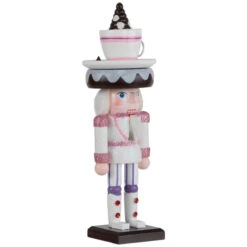 Northlight Hot Cocoa Nutcracker Christmas Figure - 10" - White And Pink -Christmas Decor Sale northlight f96473 03 23586.1726712134