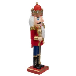 Northlight Traditional Christmas Nutcracker King With Scepter Figurine - 14" - Red And Gold -Christmas Decor Sale northlight f97125 3 59717.1664901051