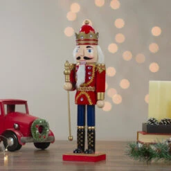 Northlight Traditional Christmas Nutcracker King With Scepter Figurine - 14" - Red And Gold -Christmas Decor Sale northlight f97125 5 21544.1664901051