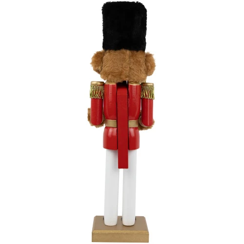 Plush Teddy Bear Soldier Christmas Nutcracker - 14" - Red And Gold 7 Plush Teddy Bear Soldier Christmas Nutcracker - 14" - Red And Gold - Image 5