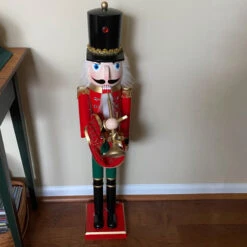 Northlight 36" Red And Green Christmas Nutcracker Soldier With Horn -Christmas Decor Sale northlight f97140 cxpic 45598.1677579790
