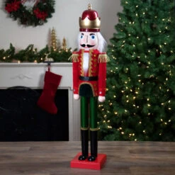 Northlight 35.5" Red And Green Velvet Wooden Christmas Nutcracker King 8 Northlight 35.5" Red And Green Velvet Wooden Christmas Nutcracker King -Christmas Decor Sale northlight f97141 styled 28310.1665610431