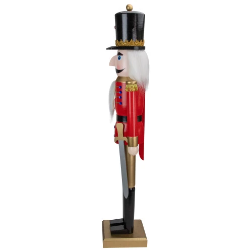 Northlight 36" Red And Gold Christmas Soldier Nutcracker With Sword 6 Northlight 36" Red And Gold Christmas Soldier Nutcracker With Sword - Image 4