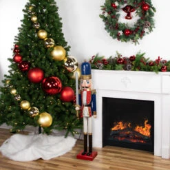 Northlight 48.25" Blue And White Christmas Nutcracker Soldier With Sword 8 Northlight 48.25" Blue And White Christmas Nutcracker Soldier With Sword -Christmas Decor Sale northlight f97145 styled 66548.1680803011