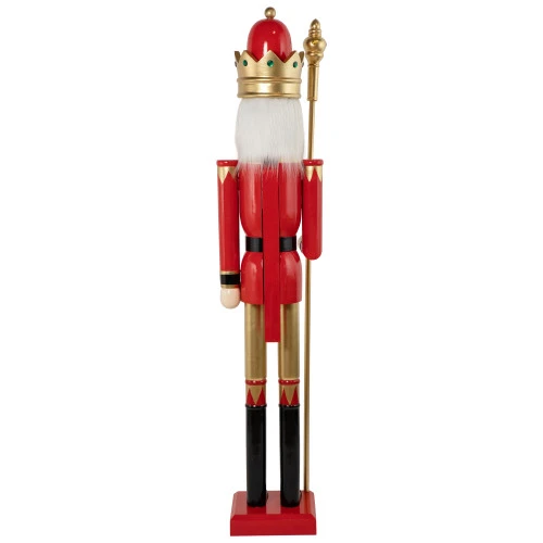 Northlight Commercial Size Christmas Nutcracker King With Scepter - 6' - Red, Black And Gold 6 Northlight Commercial Size Christmas Nutcracker King With Scepter - 6' - Red, Black And Gold - Image 4