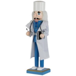 Northlight Doctor With Stethoscope Wooden Christmas Nutcracker - 14" -Christmas Decor Sale northlight f97153 07 63597.1726712142
