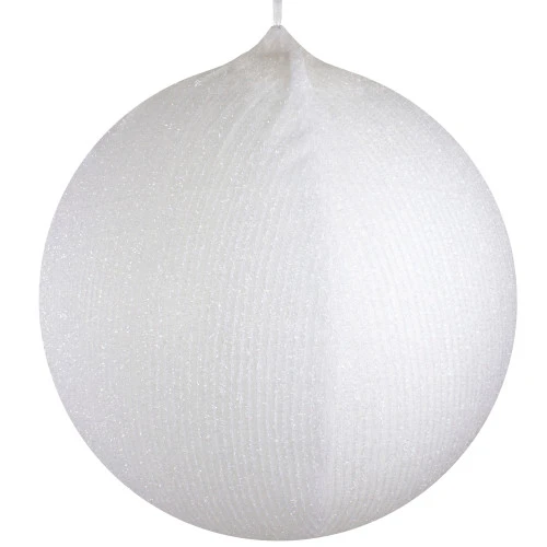 Northlight Inflatable Tinsel Christmas Ball Ornament Outdoor Decoration - 23.5" - White 3 Northlight Inflatable Tinsel Christmas Ball Ornament Outdoor Decoration - 23.5" - White