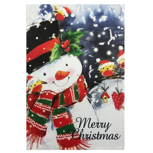 Northlight Snowman And Yellow Birds Merry Christmas Outdoor House Flag 28" X 40" 4 Northlight Snowman And Yellow Birds Merry Christmas Outdoor House Flag 28" X 40" - Image 2