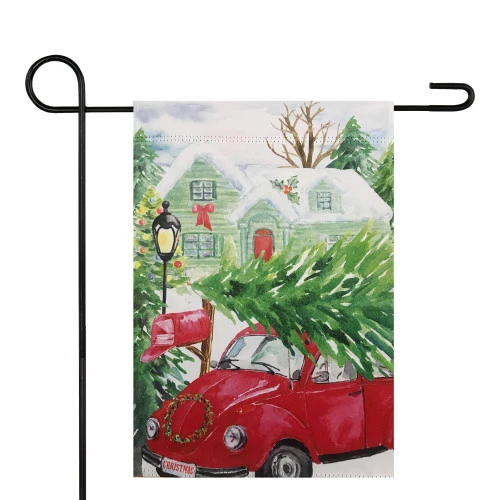 Northlight Red Car And Christmas Tree Outdoor Garden Flag 12.5" X 18" 3 Northlight Red Car And Christmas Tree Outdoor Garden Flag 12.5" X 18"
